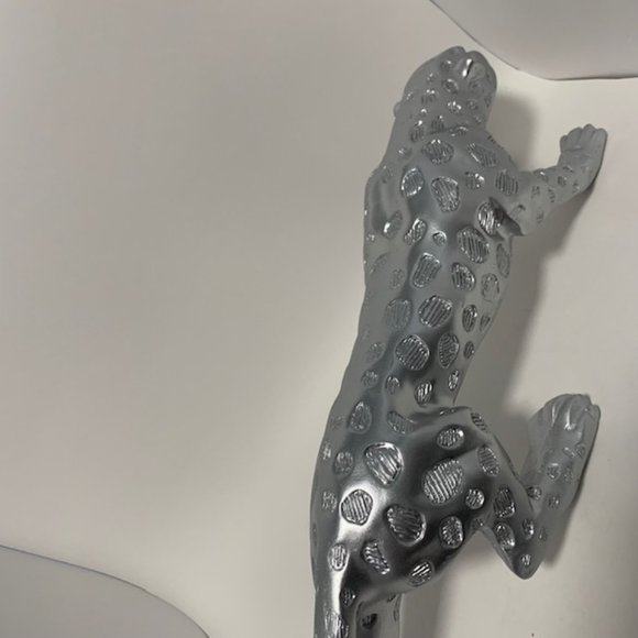 Studio 55D Prowling 23 1/2" Wide Silver Mirror Leopard Table Sculpture - Picture 5 of 6